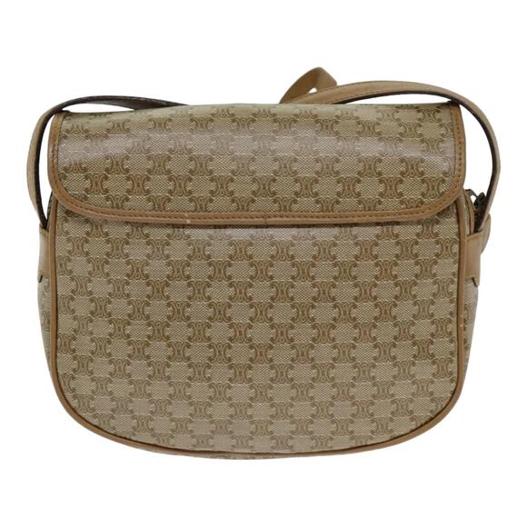 CELINE Macadam Canvas Shoulder Bag Beige - Picture 3 of 13
